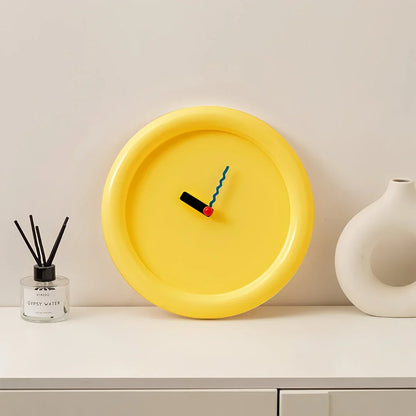 Chunky Frame Colorblock ABS Wall Clock