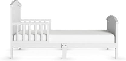 Child Craft Hampton Arch Top Toddler Bed for Kids with Guard Rails, Low to Ground Design, Made of Pinewood, Featuring Clean Lines to Match Any Décor (Matte White) Baby Products Furniture Infant & Toddler Beds Nursery Toddler Beds