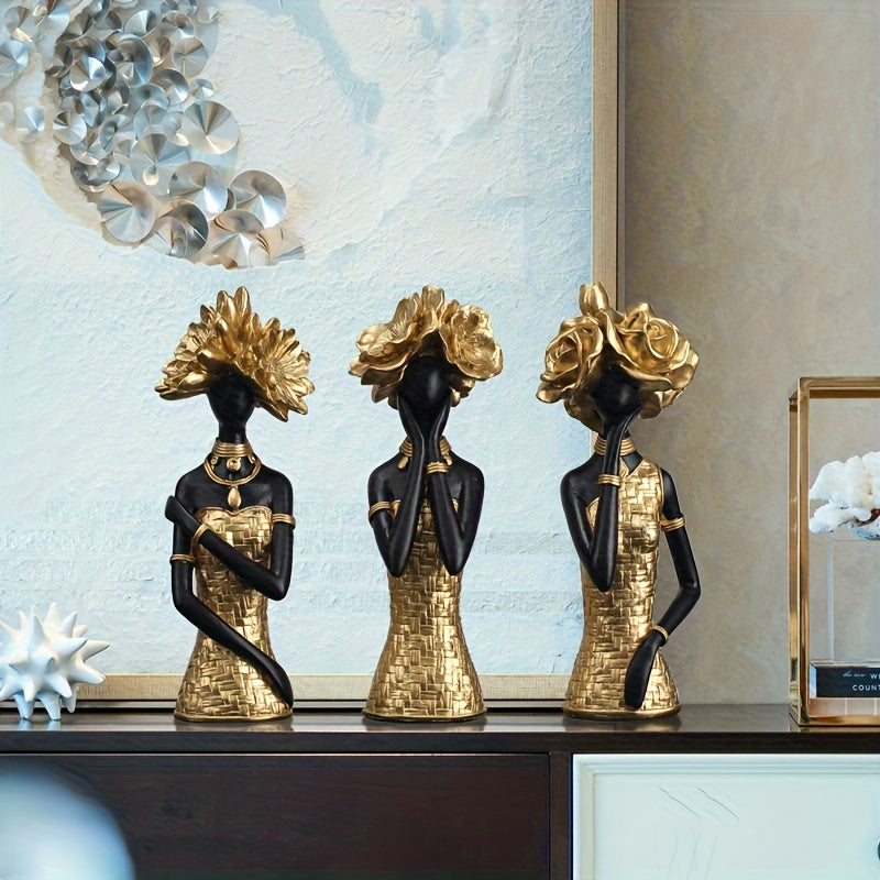 Golden Muse Expression Sculpture