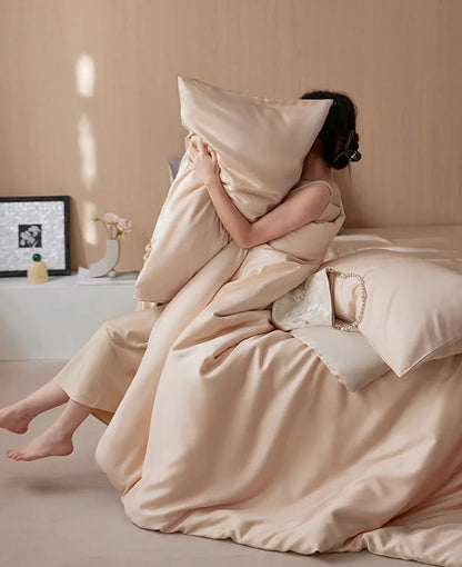 Silky-Smooth Solid Color Cooling Tencel Bedding Set