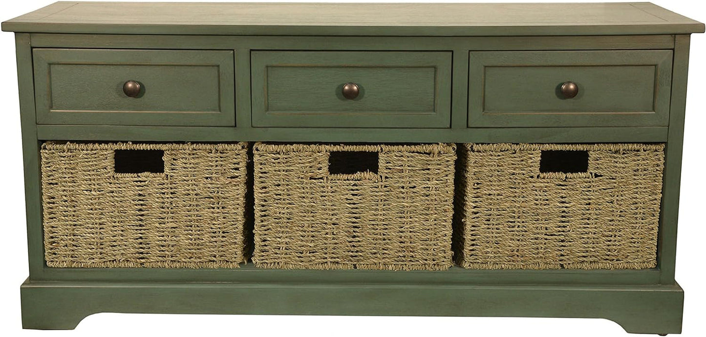 DÉCOR THERAPY Montgomery Bench, Antique Navy. Entryway Furniture Furniture Home & Kitchen Storage Benches