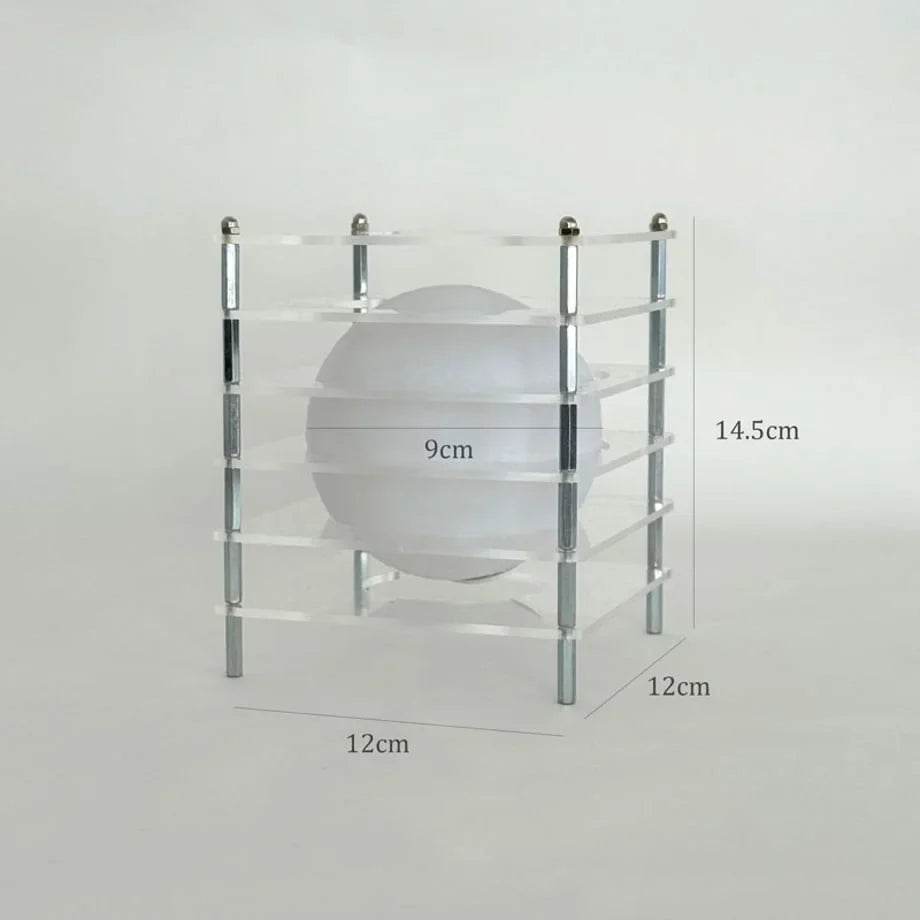 Textured Caged Resin Sphere Lamp
