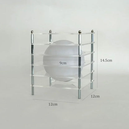 Textured Caged Resin Sphere Lamp