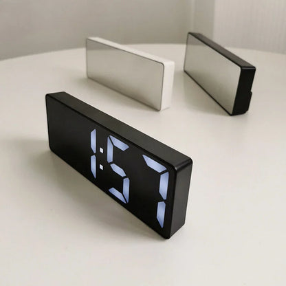 Sleek Mirrored Acrylic LED Table Clock