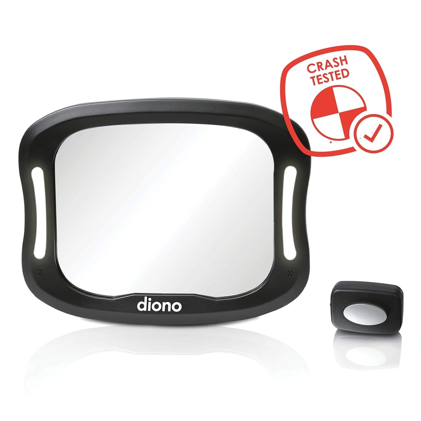 Diono Easy View XXL Baby Car Mirror with Extra Wide View, Safety Car Seat Mirror for Rear Facing Infant with 360 Rotation, LED Night Light, Wide Crystal Clear View, Shatterproof, Crash Tested Accessories Baby Products Car Seats & Accessories Rear Facing Mirrors