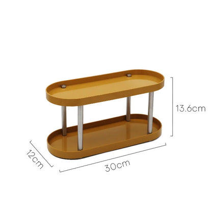 Smooth Color Block ABS Tiered Vanity Tray