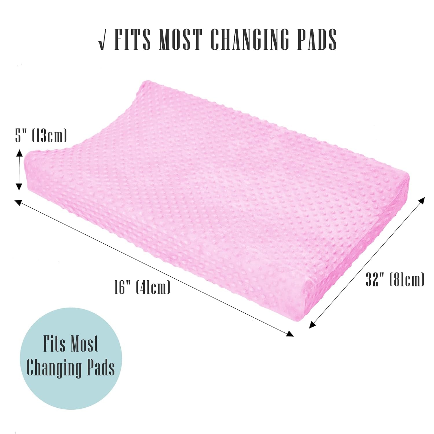 Cute Castle Changing Pad Cover - Ultra Soft Bean Dot Plush Changing Table Covers Breathable Baby Changing Pad Table Sheets for Boy and Girl (2 Pack White and Pink) Baby Products Changing Table Pads & Covers Covers Diapering