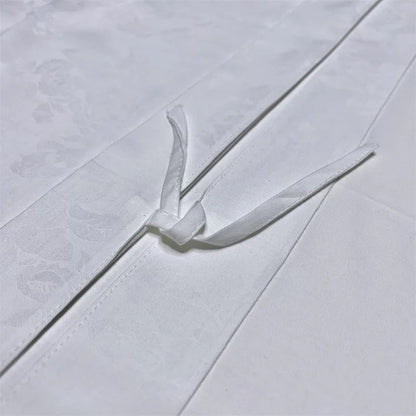 Ulla White Cotton Jacquard Bedding Set