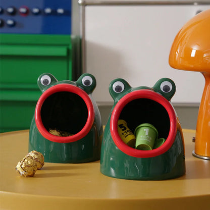 Glossy Googly Eye Frog Ceramic Catchall Tray
