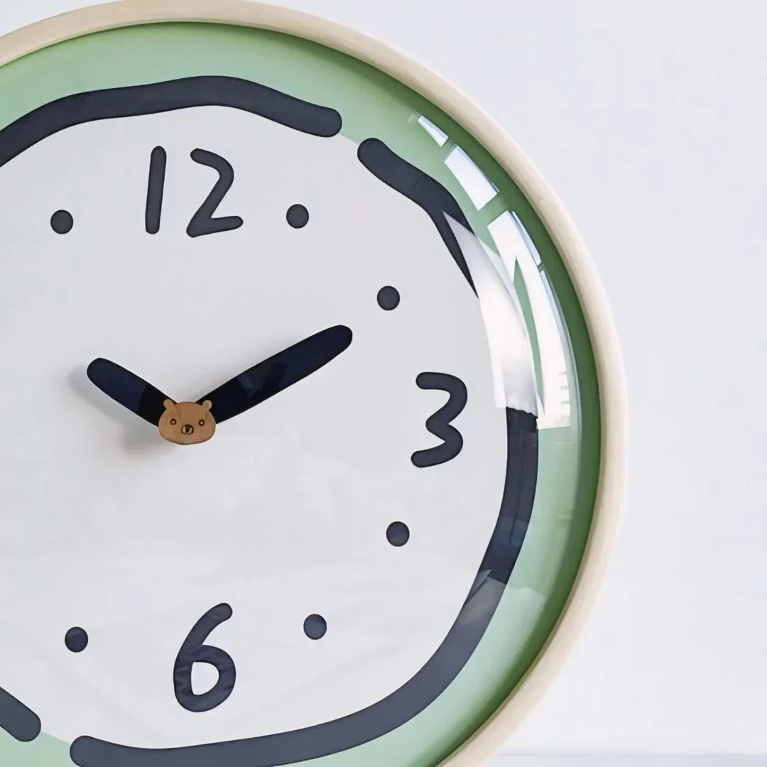 Whimsical Doodle Style Wall Clock