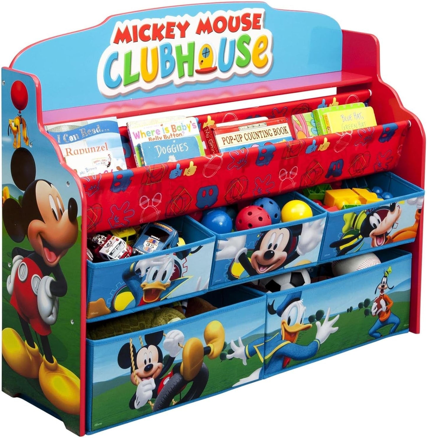 Deluxe Book & Toy Organizer, Disney Mickey Mouse Baby Products Furniture Nursery Storage & Organization Toy Chests & Organizers