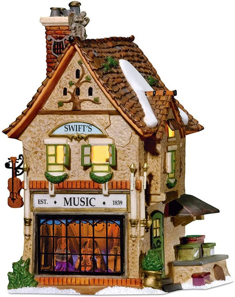 Department 56 Dickens' Village Swifts Stringed Instruments Lit House Collectible Buildings Collectible Buildings & Accessories Home & Kitchen Home Décor Accents Home Décor Products