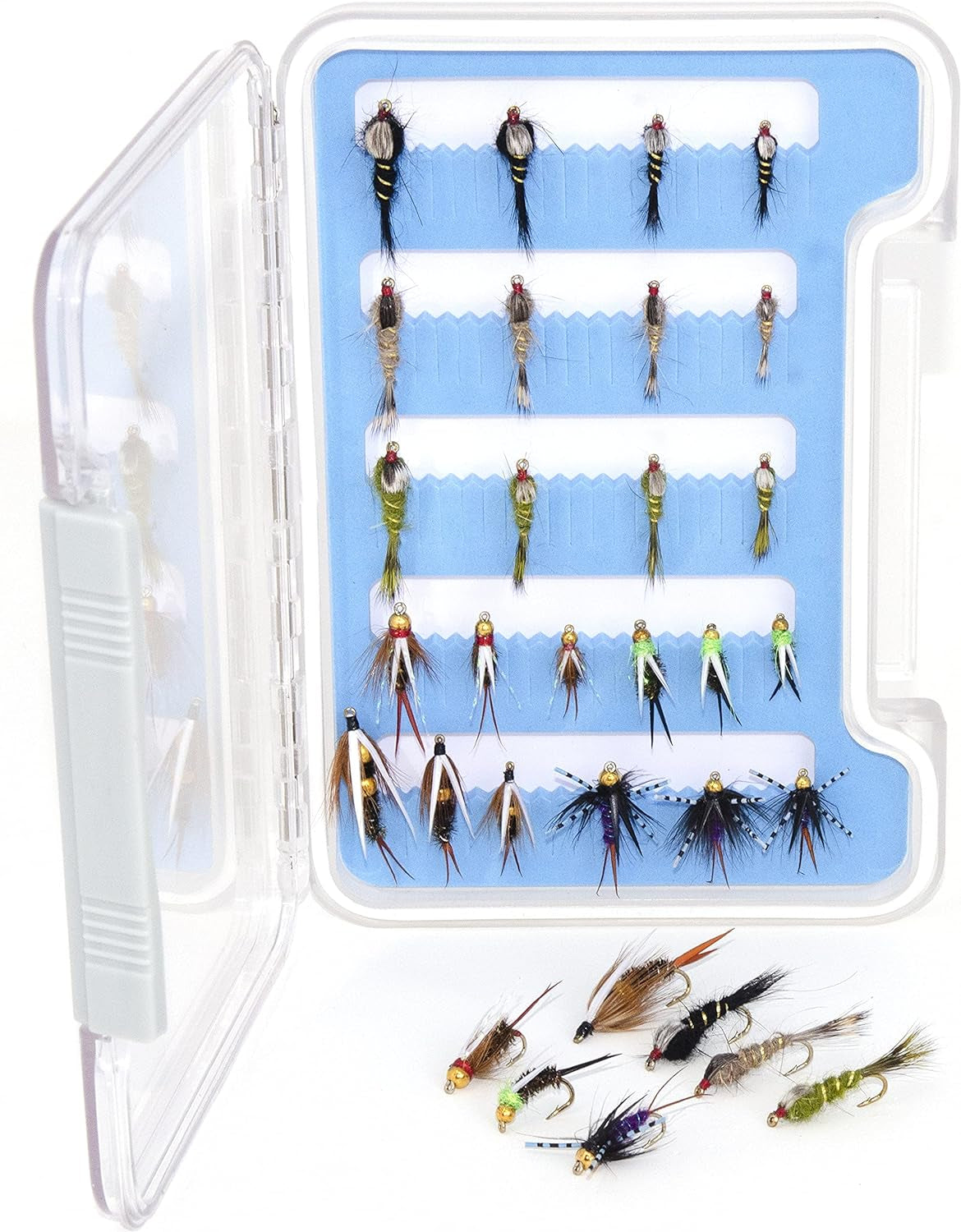 24/36/40 Favorite Fly Fishing Flies Assortment | Dry, Wet, Nymphs, Streamers, Wooly Buggers, Caddis | Trout, Bass Fishing Lure Set, Kit Fishing Flies Fly Fishing Hunting & Fishing Sports & Outdoors Wet Flies