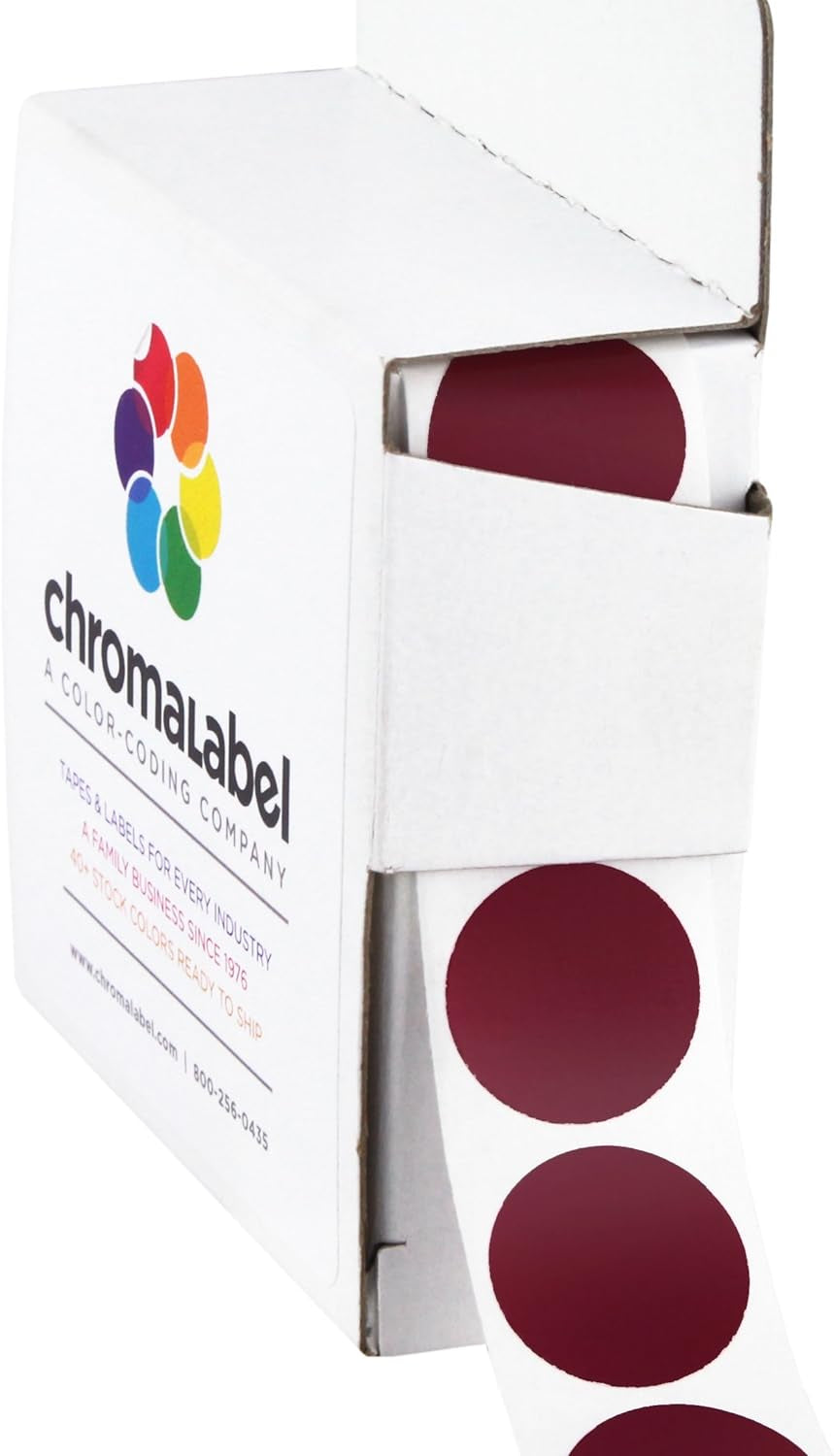 Chromalabel 0.75 Inch round Label Permanent Color Code Dot Stickers, 1000 Labels per Dispenser Box, Dark Blue Color-Coding Labels Indexes & Stamps Labels Labels & Stickers Office & School Supplies Office Products