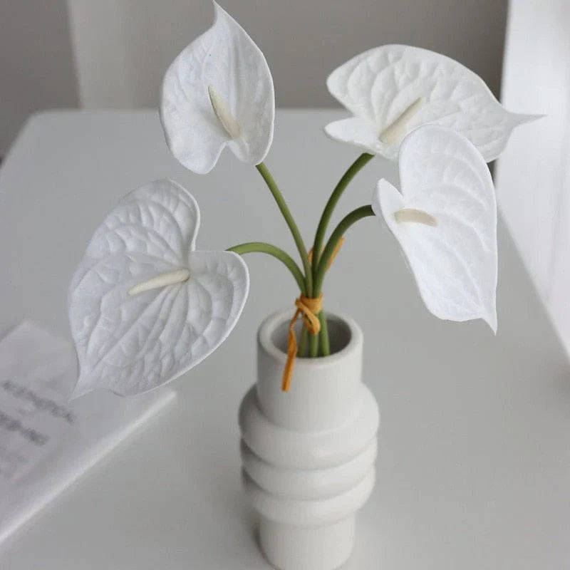 Anthurium artificiale da 4 pezzi