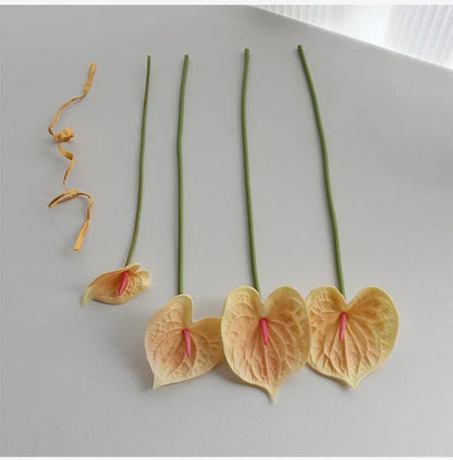 Anthurium artificiale da 4 pezzi