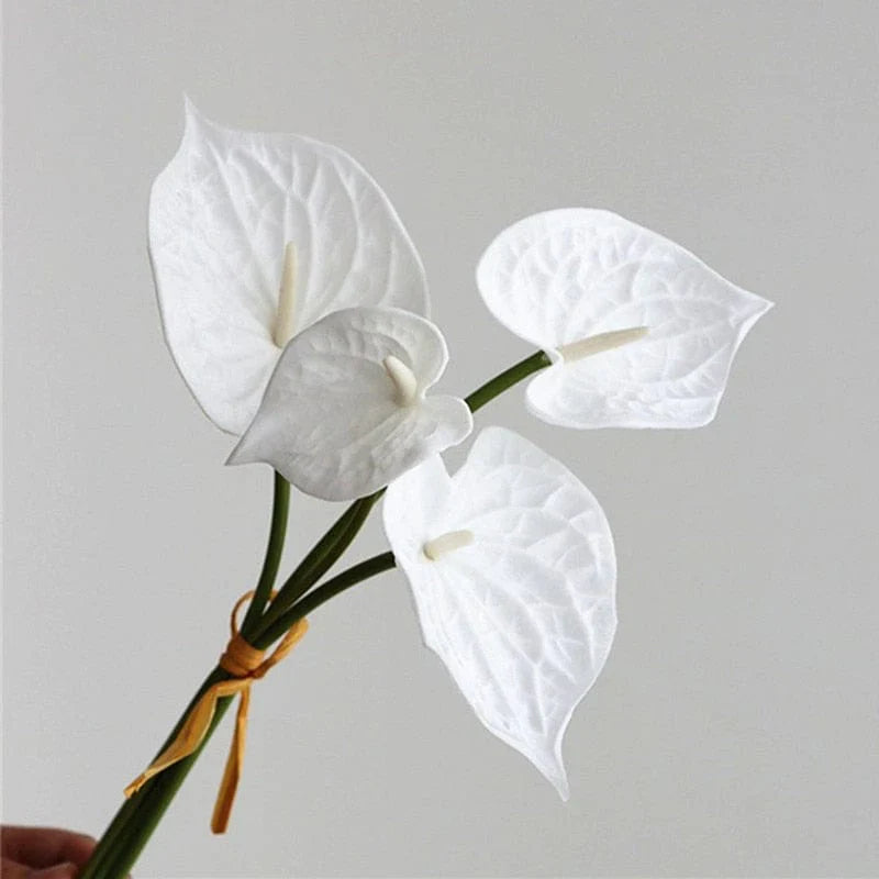 Anthurium artificiale da 4 pezzi