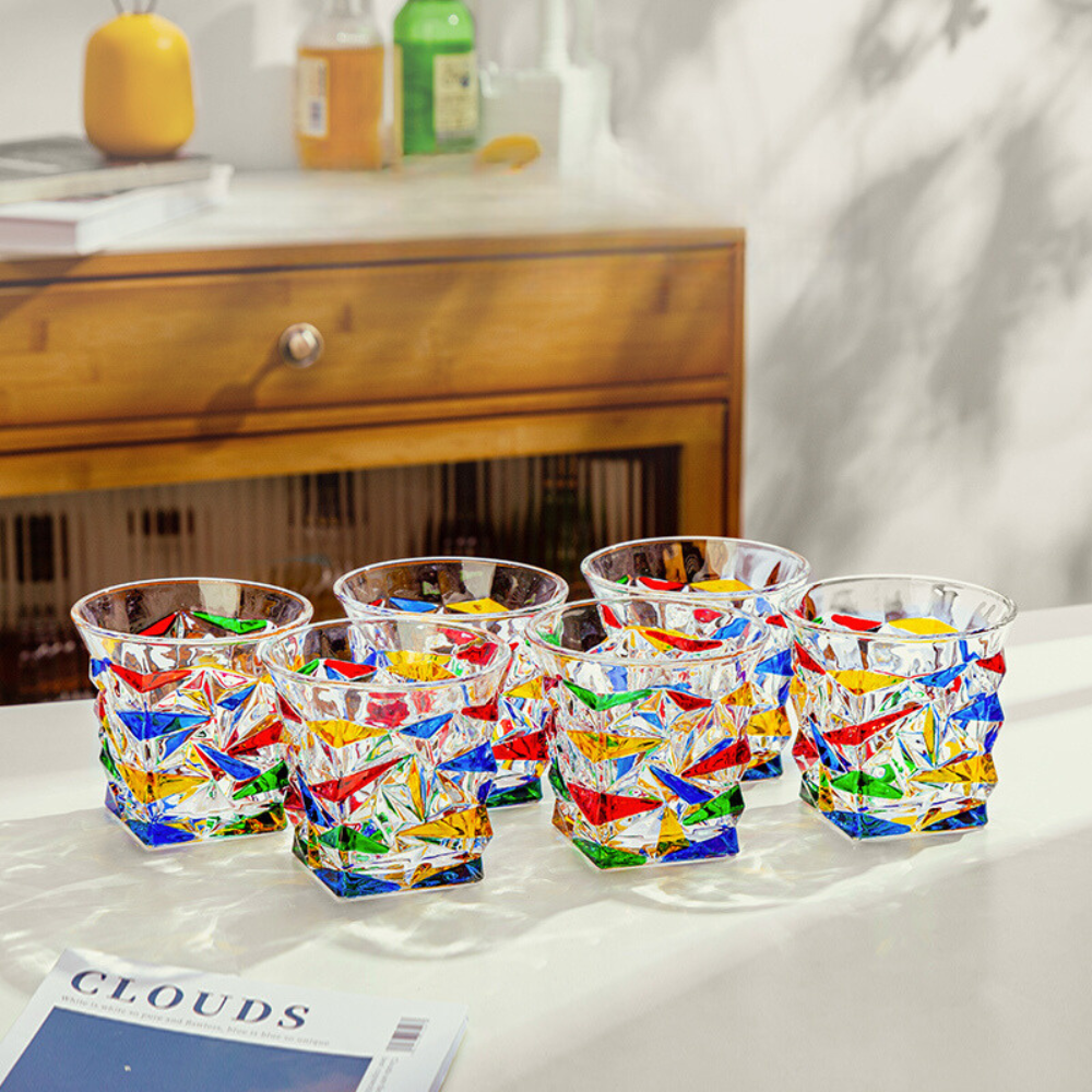 Bunte Kristallgläser