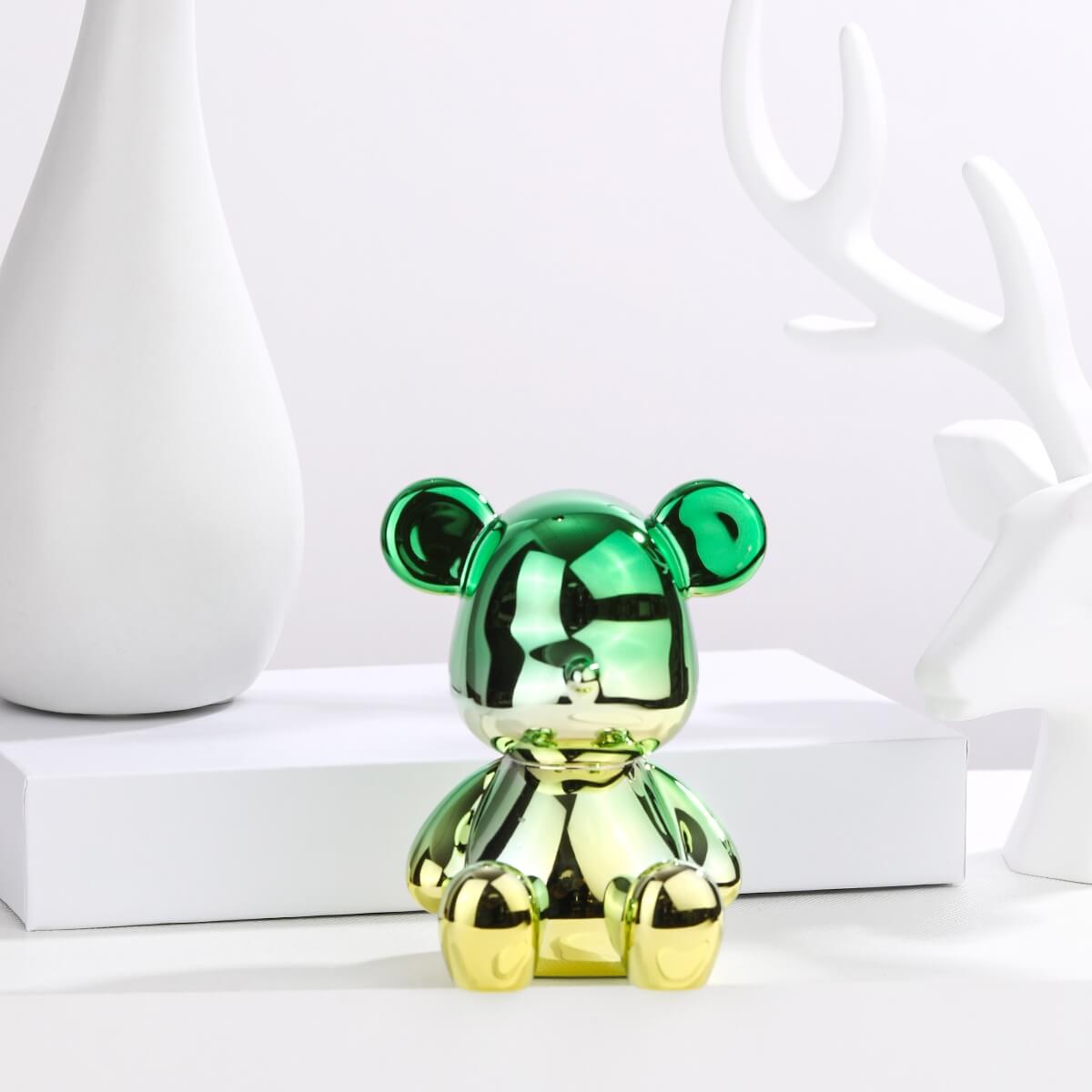 Gradient Mini Art Bear Figurine