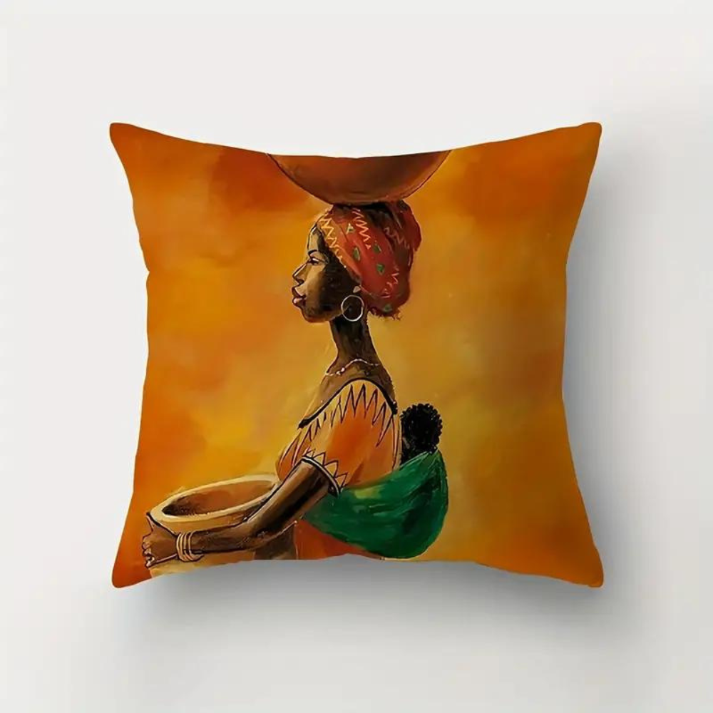 African Women Cushion Cover