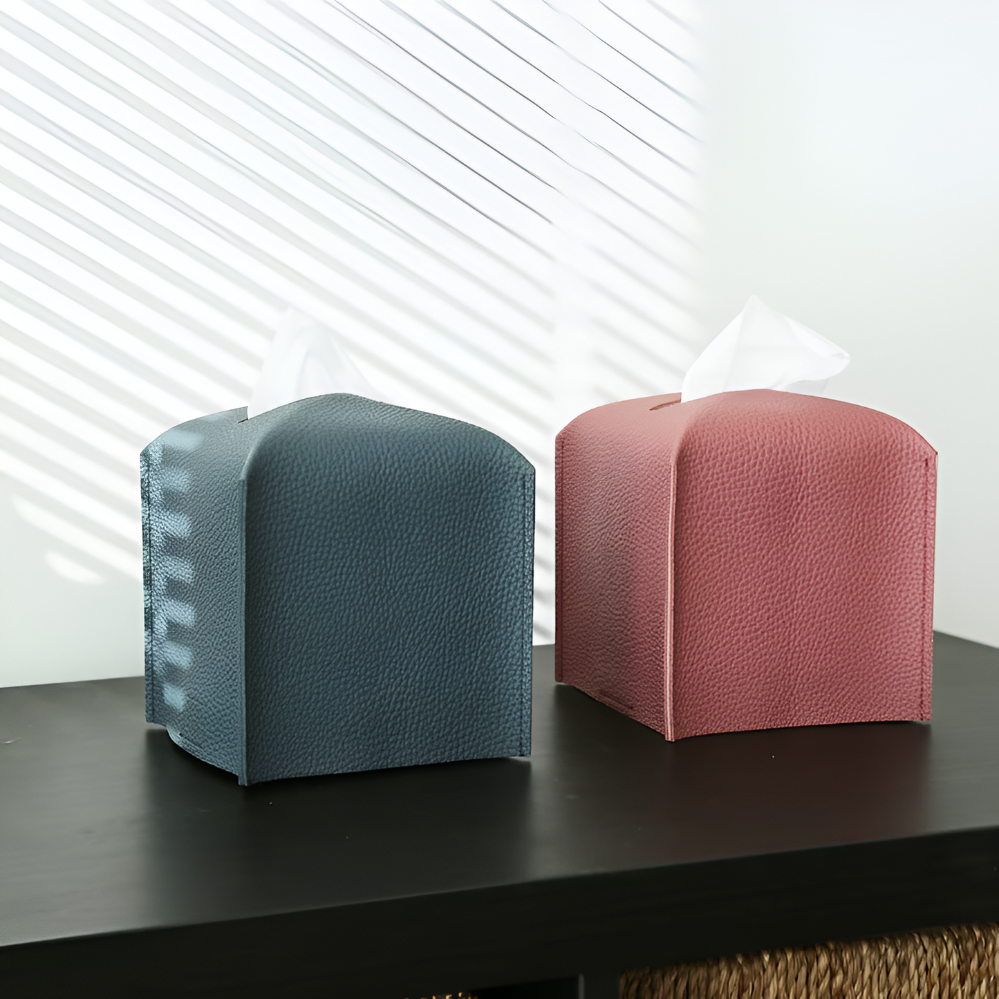 Leather Square Tissue Box