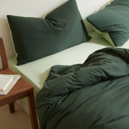 Ultra-Soft Reversible Dual-Tone Jersey Cotton Bedding Set