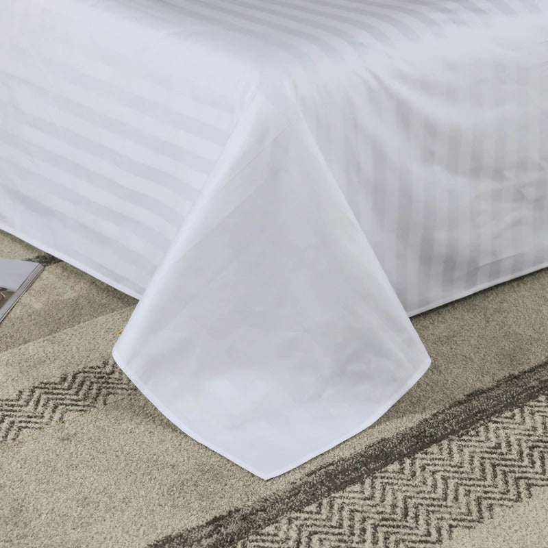 Amara Luxury Hotel Stripe Cotton Bedding Set
