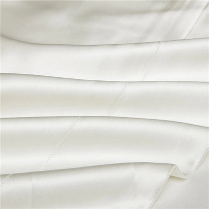 Eloise Pearl White Luxury Pure Mulberry Silk Bedding Set