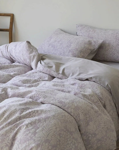 Jacquard Botanical Washed Cotton Bedding Set