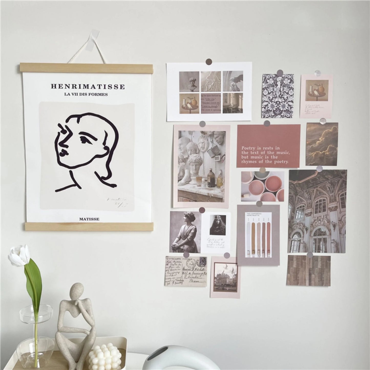 Vintage Academia Kraft Paper Wall Collage Kit