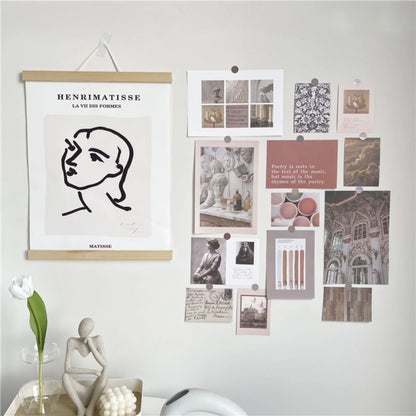 Vintage Academia Kraft Paper Wall Collage Kit