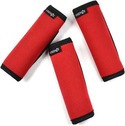 Cosmos Pack of 3 Neoprene Luggage Handle Wrap Handle Grip Luggage Identifier for Travel Bag Luggage Suitcase (Red Color) Clothing Luggage & Travel Gear Luggage Handle Wraps Luggage Tags & Handle Wraps Shoes & Jewelry Travel Accessories