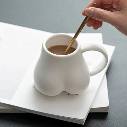 Matte Sculptural Body Ceramic Mug