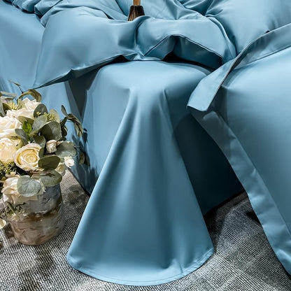 Neo Sky Blue Silky Cotton Bedding Set