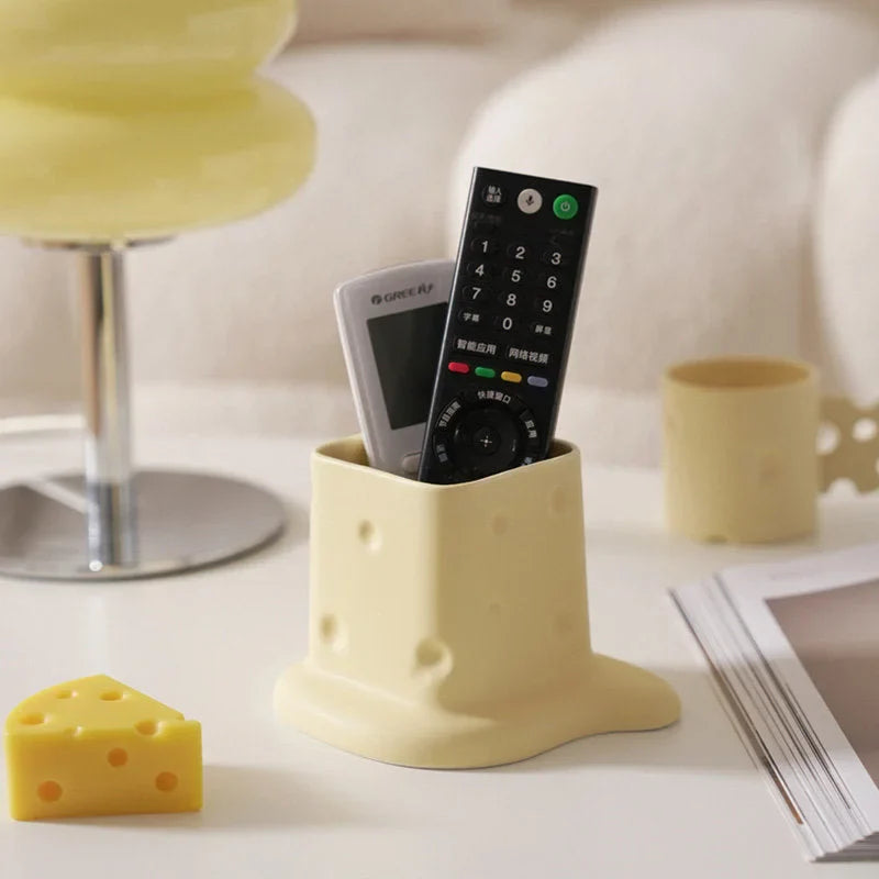 Melting Cheese Ceramic Desktop Organizer