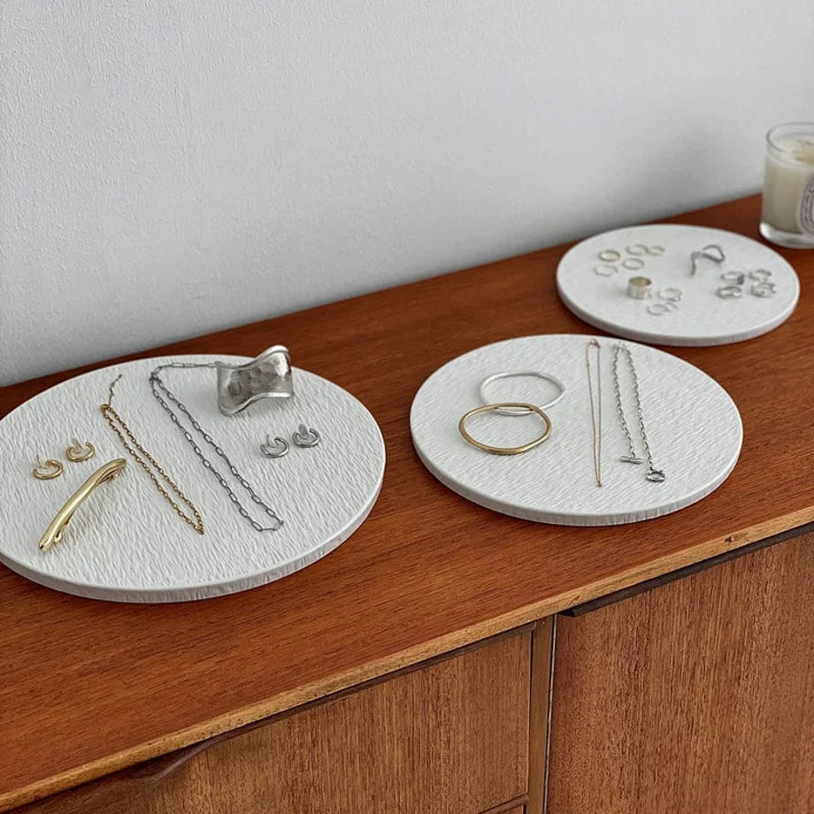 Textured Wabi-Sabi Ceramic Jewelry Tray