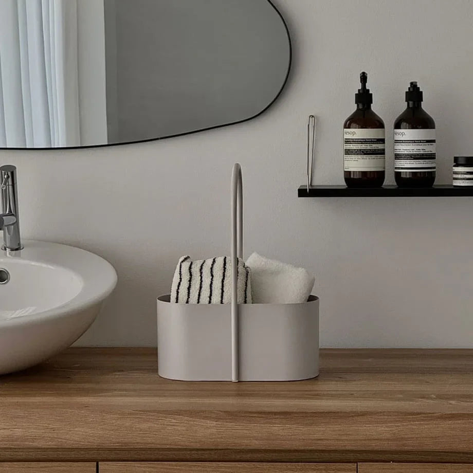 Matte Solid Color Metal Organizer Caddy