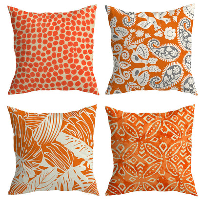 Orange Puff Cushion Covers