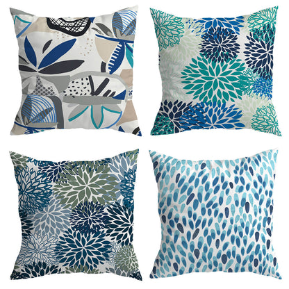 Blooms Blue Cushion Covers