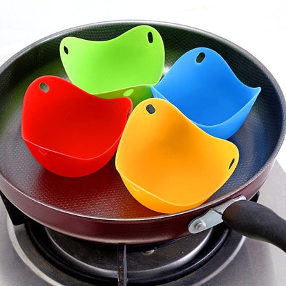 4pcs Silicone Egg Poacher Molds