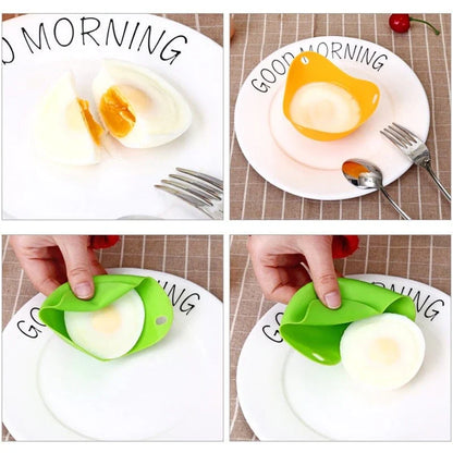 4pcs Silicone Egg Poacher Molds