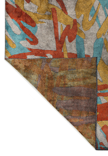 Carnival Dark Terra - Turquoise Rug
