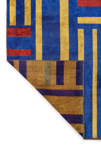 Parcel Red - Sax Blue Rug