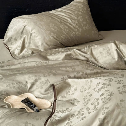 Silky Floral Jacquard Cooling Tencel Bedding Set