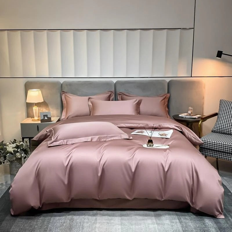 Neo Rosy Brown Cotton Bedding Set