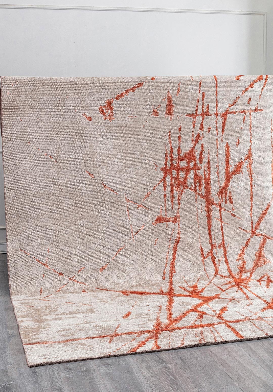 Crack Rust - Bone Rug