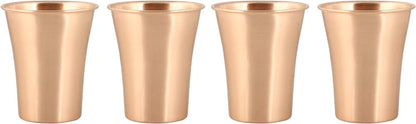 GURU JEE™ Copper Glass Tumbler Serveware Tableware Drinkware Ayurveda Healing Health Benefits 400 Ml (1 Piece) Dining & Entertaining Glassware & Drinkware Home & Kitchen Kitchen & Dining Tumblers & Water Glasses