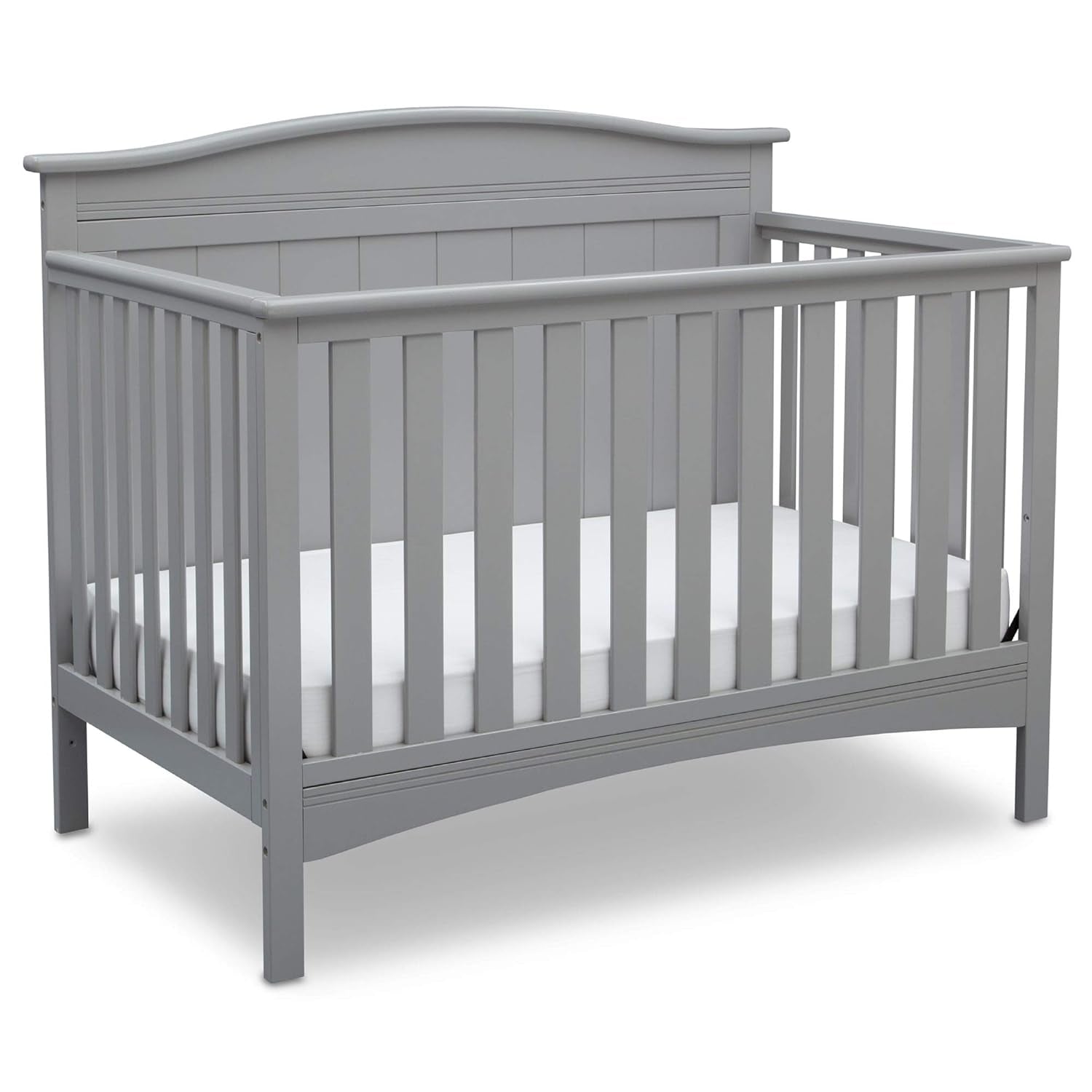 Bennett 4-In-1 Convertible Baby Crib, Greenguard Gold Certified, Grey Baby Products Cribs Furniture Infant & Toddler Beds Nursery