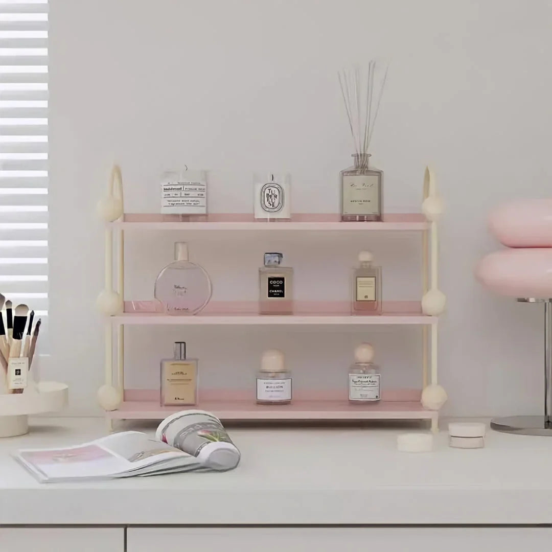 Playful Bauble Two-Tone Metal Desk Shelf