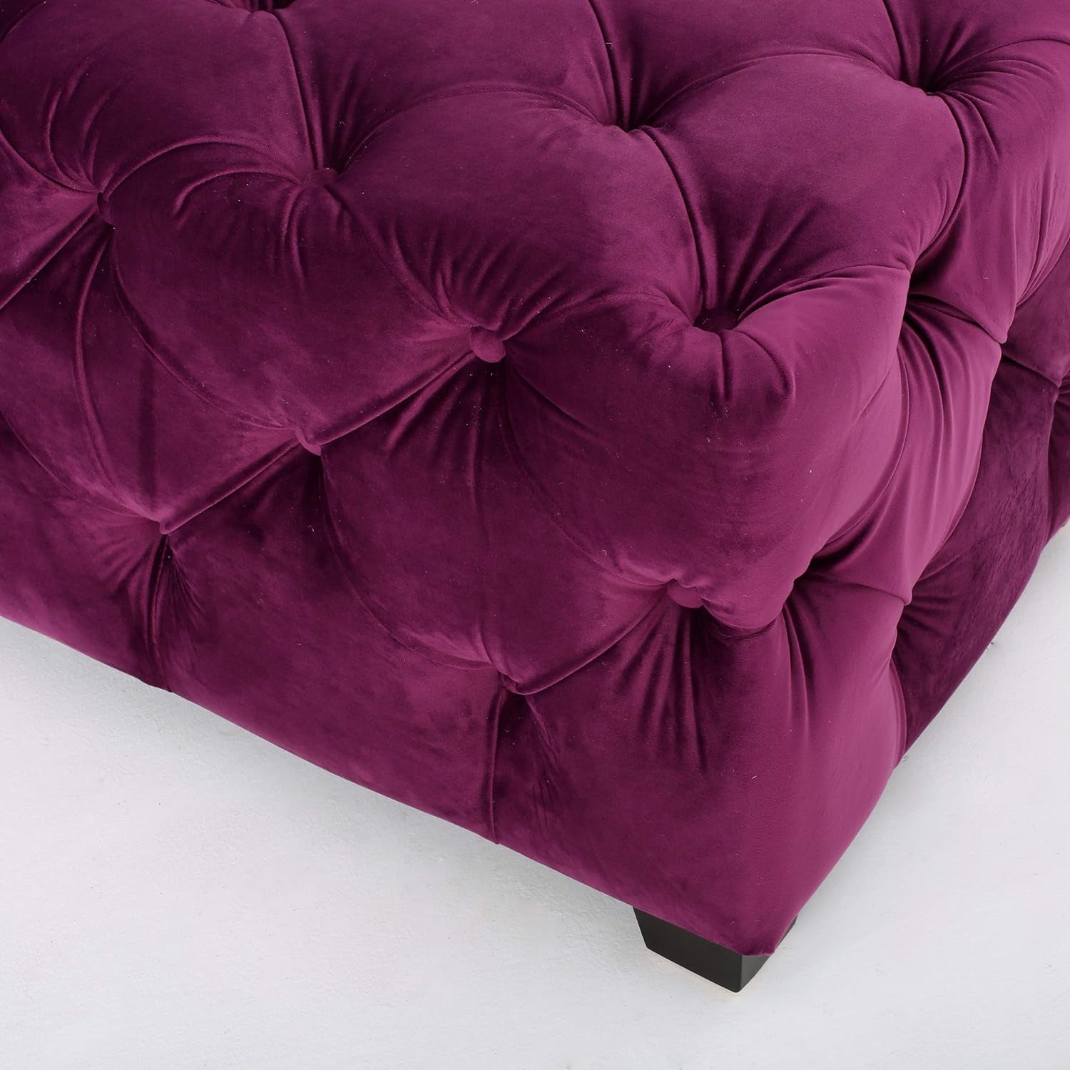 Christopher Knight Home Piper Velvet Ottoman, Fuchsia Furniture Home & Kitchen Living Room Furniture Ottomans